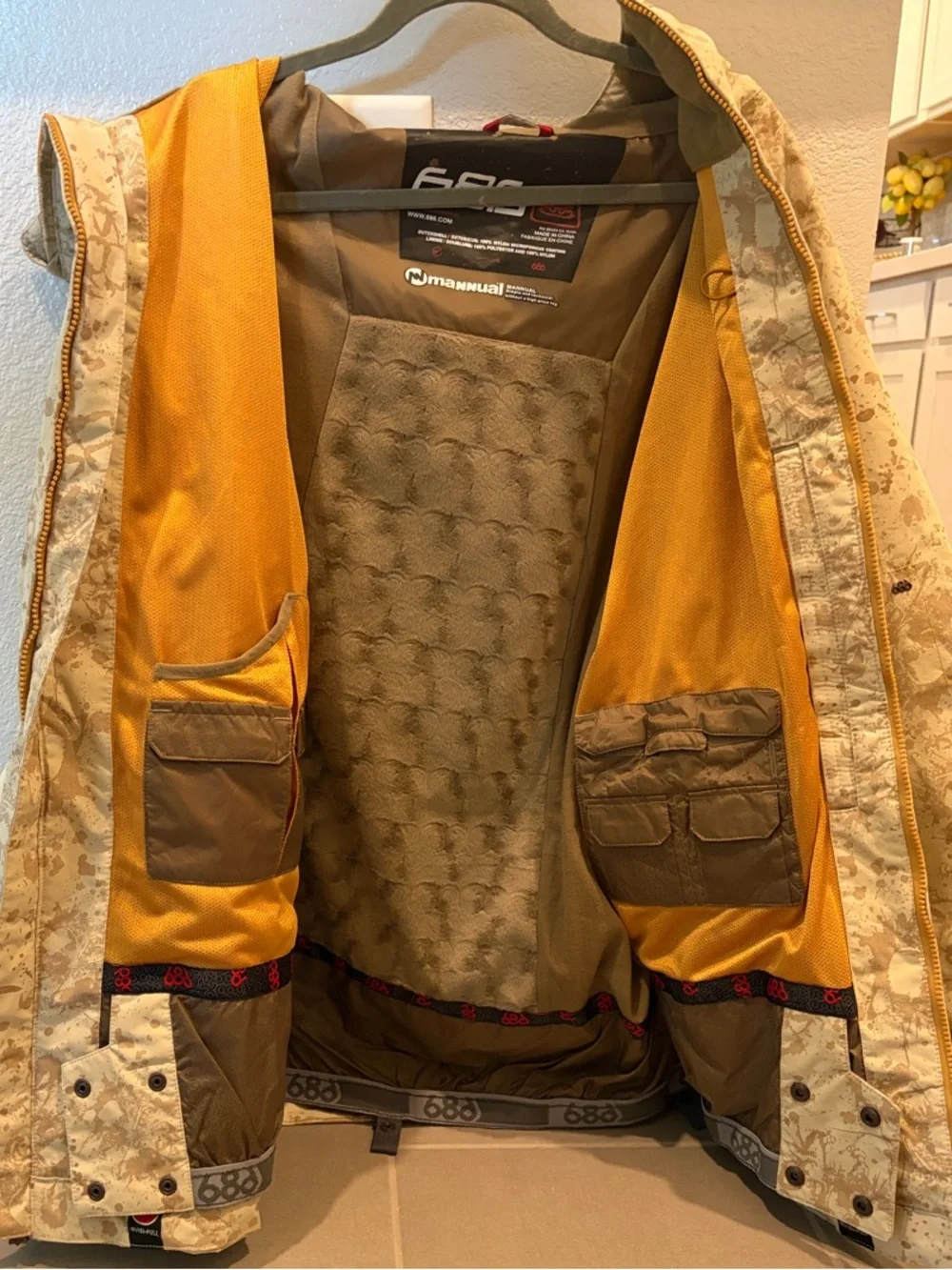 686 Tan Camo Hooded Snow Jacket